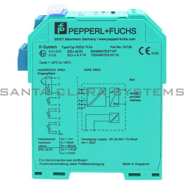 Pepperl+Fuchs KSD2-TI-EX  Universal Temperature Convertor Product Image