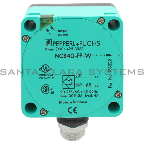 Pepperl+Fuchs NCB40-FP-W-P4-BHMSP3-N.O. Proximity Sensor Product Image