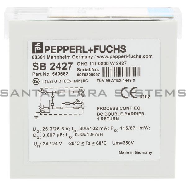Pepperl+Fuchs SB2427 Zener Barrier Product Image