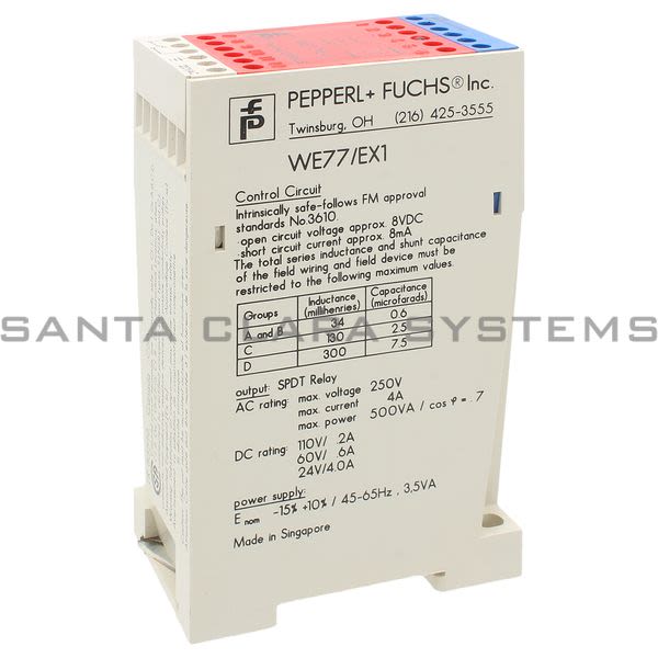 Pepperl+Fuchs WE77-EX1-120VAC Isolated Switch amp | 01666S Product Image