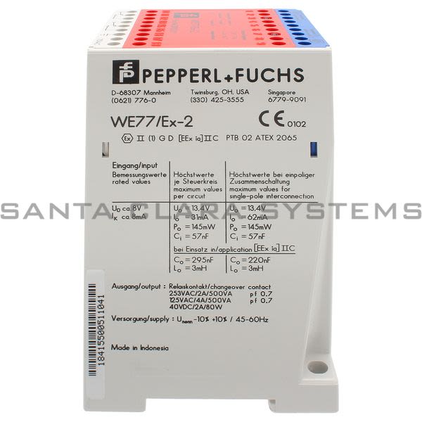 Pepperl+Fuchs WE77-EX2-115V Switch Isolator With Relay Outlet Product Image