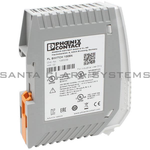 Phoenix Contact 1085039 NDUSTRIAL ETHERNET SWITCH /  FL SWITCH 1005N Product Image