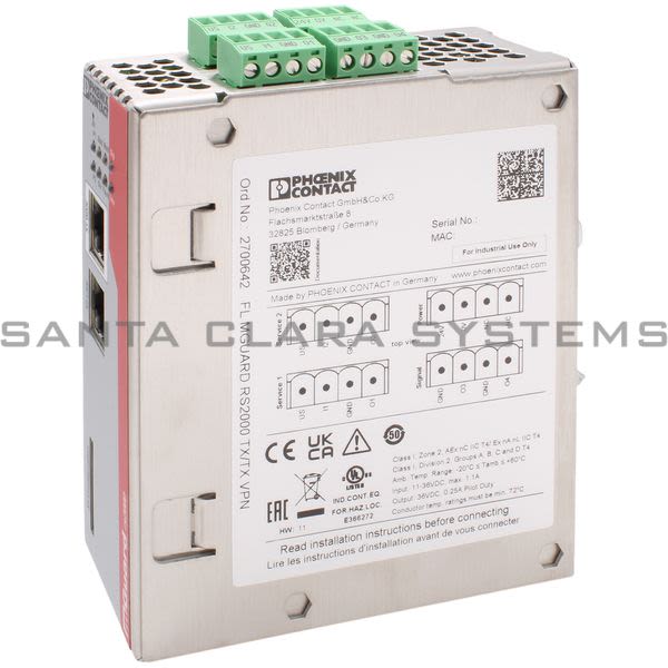 Phoenix Contact 2700642 Router - FL MGUARD RS2000 TX/TX VPN Product Image