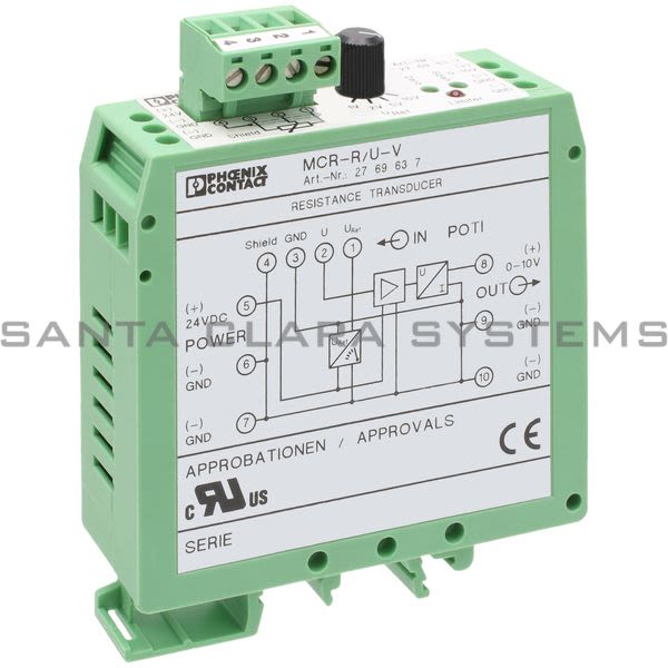 Phoenix Contact 2769637 Potentiometer Measuring Transducer | MCR-R/U-V Product Image