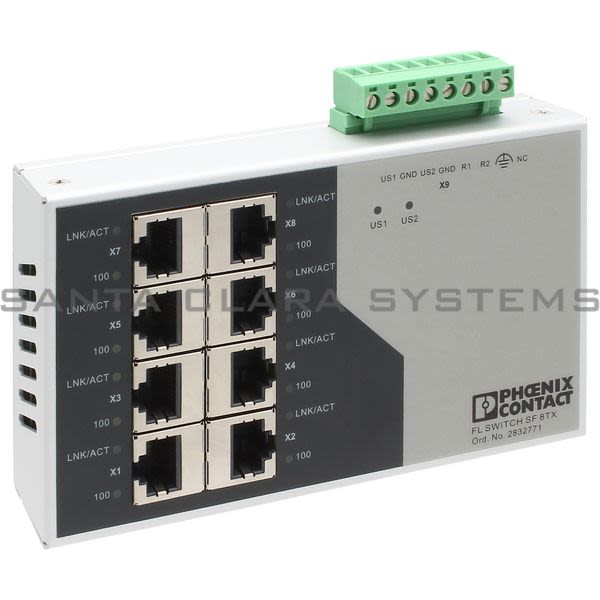 Phoenix Contact 2832771 Industrial Ethernet Switch - FL SWITCH SF 8TX Product Image