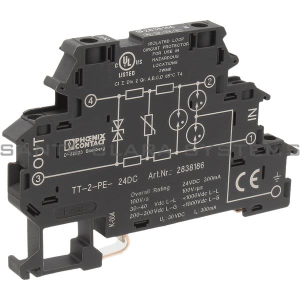 Phoenix Contact 2838186 Terminal Block | Tt-2-PE-24DC Product Image