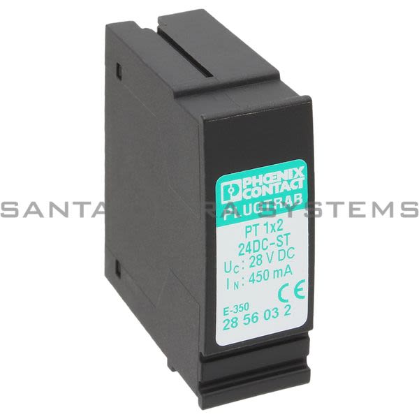 Phoenix Contact 2856032 Surge Protector | PT 1X2-24DC-ST Product Image
