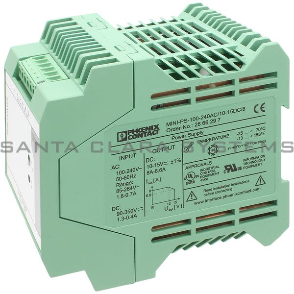 Phoenix Contact 2866297 Power Supply | MINI-PS-100-240AC/10-15DC/8 Product Image