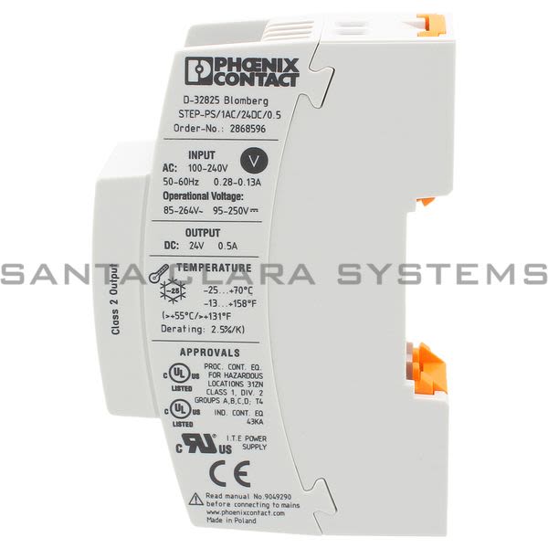 Phoenix Contact 2868596 Power supply unit - STEP-PS/ 1AC/24DC/0.5 Product Image