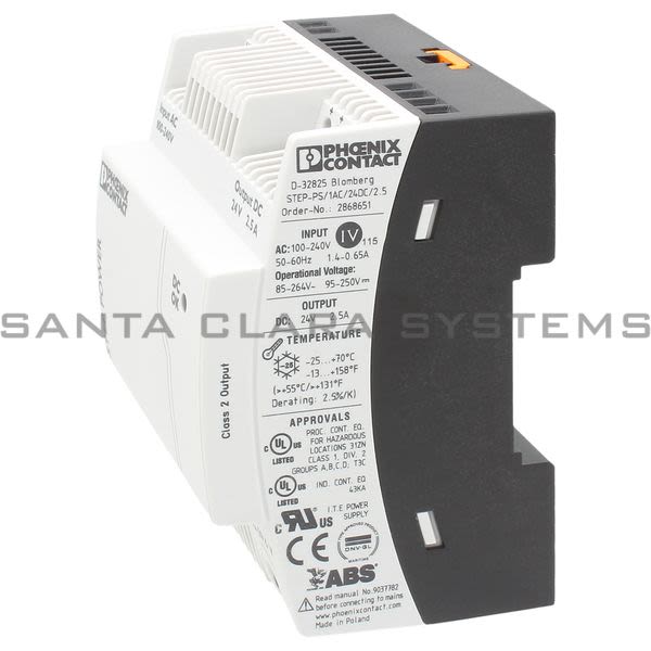Phoenix Contact 2868651 Power Supply | STEP-PS/ 1AC/24DC/2.5 Product Image