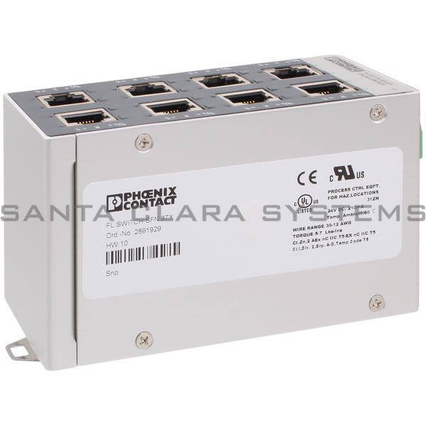 Phoenix Contact 2891929 Ethernet Switch |  SFN 8TX Product Image