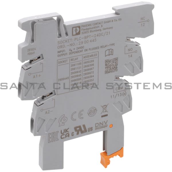 Phoenix Contact 2900445 Relay Base | PLC-BPT- 24DC/21 Product Image