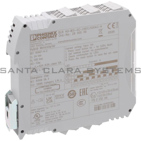 Phoenix Contact 2900569 Hybrid motor starter - ELR H3-IES-SC- 24DC/500AC-9 Product Image