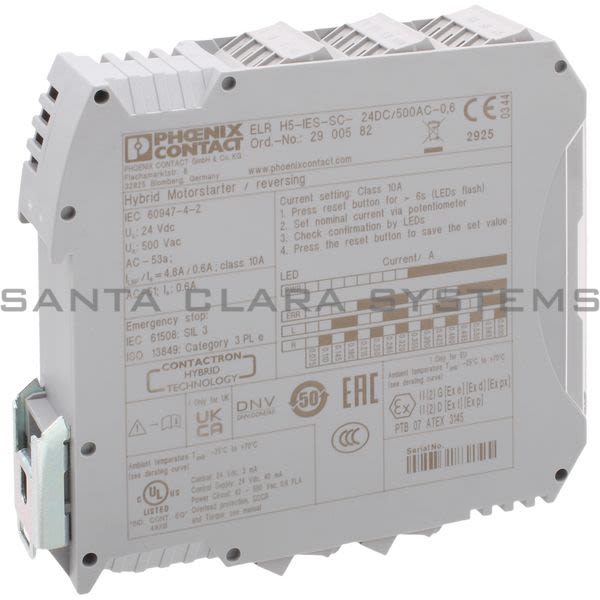 Phoenix Contact 2900582 Hybrid motor starter - ELR H5-IES-SC- 24DC/500AC-0,6 Product Image
