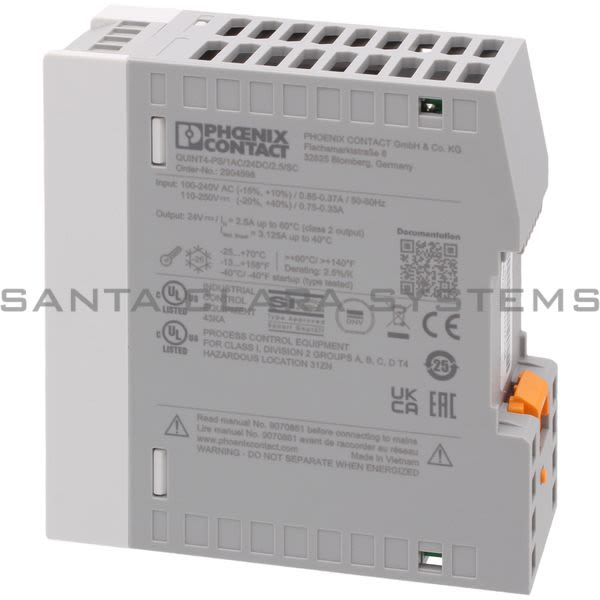 Phoenix Contact 2904598 Power supply unit | QUINT4-PS/1AC/24DC/2.5/SC Product Image