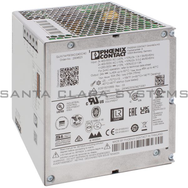 Phoenix Contact 2904623 Power Supply | QUINT4-PS/3AC/24DC/40 Product Image