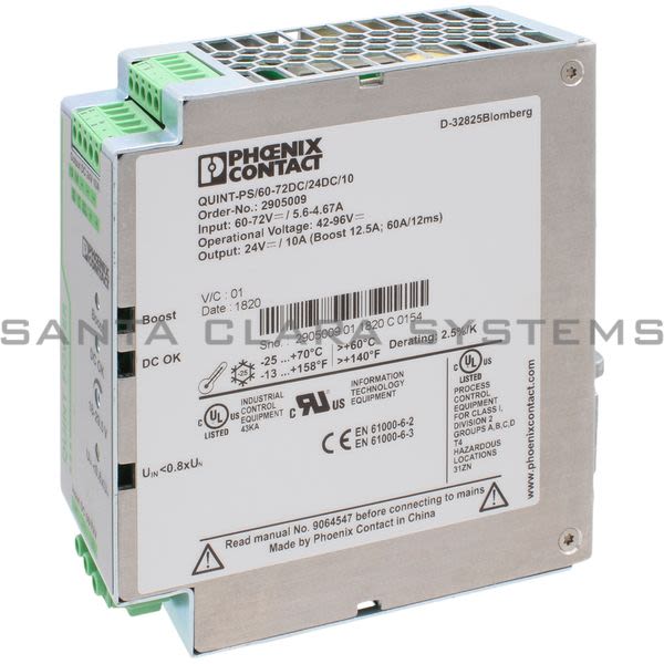Phoenix Contact 2905009 PRIMARY-SWITCHED QUINT DC/DC CONVERTER Product Image