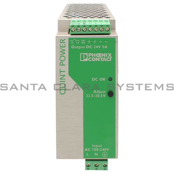 Phoenix Contact 2938581 Power Supply | Quint-PS-100-240AC/24DC/5 Product Image