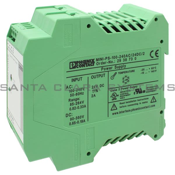 Phoenix Contact 2938730 Power Supply | Mini-PS-100-240AC/24DC/2 Product Image