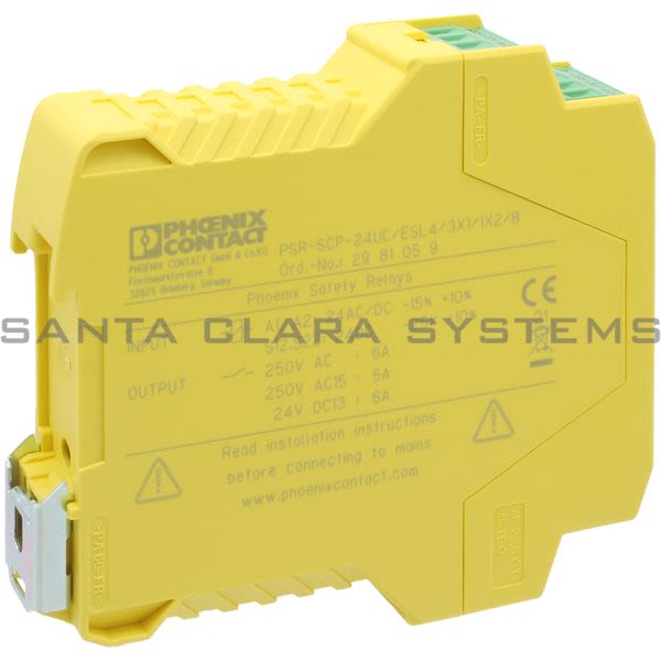 Phoenix Contact 2981059 Safety Relay | PSR-SCP- 24UC/ESL4/3X1/1X2/B Product Image