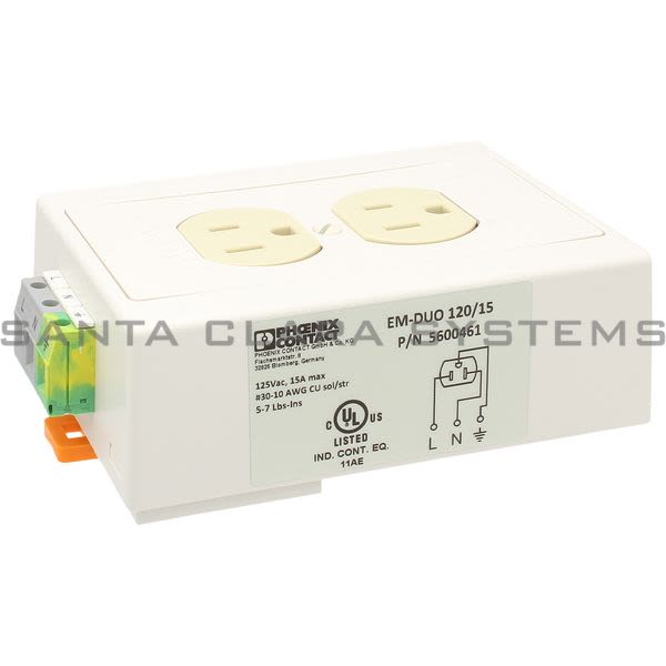 Phoenix Contact 5600461 Double Socket | EM-Duo 120/15 Product Image
