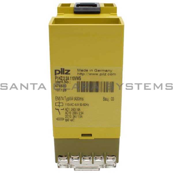 Pilz P1HZ-22A110VWS-474530 Safety Relay Product Image