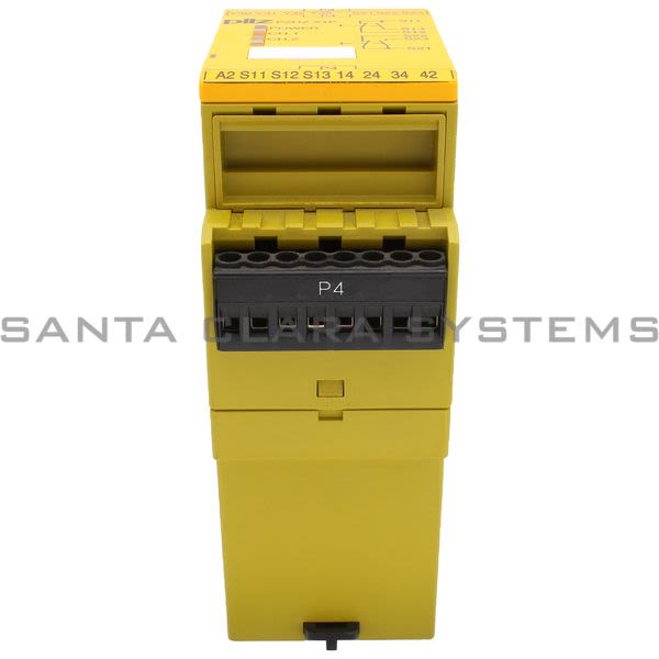 Pilz P2HZX1P24VDC3N-O1N-C2SO-777340 Safety relay (standalone) Inputs: 1 N/O, 1 N/C per pushbutton Outputs: 2 N/O, 1 N/C, 2 semiconductor UB 24 V DC, width: Product Image