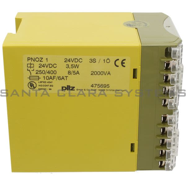 Pilz PNOZ124VDC3S-1O-475695 Safety Relay Product Image