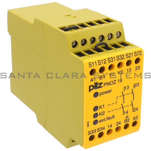 Pilz PNOZ16110VAC-24VDC2S-774063 Safety relay (standalone) Inputs: 1- / 2-channel wiring with detection of shorts across contacts Outputs: 2 N/O UB 110 V Product Image