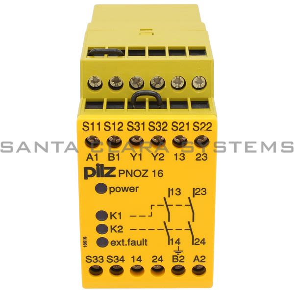 Pilz PNOZ16110VAC-24VDC2S-774063 Safety relay (standalone) Inputs: 1- / 2-channel wiring with detection of shorts across contacts Outputs: 2 N/O UB 110 V Product Image