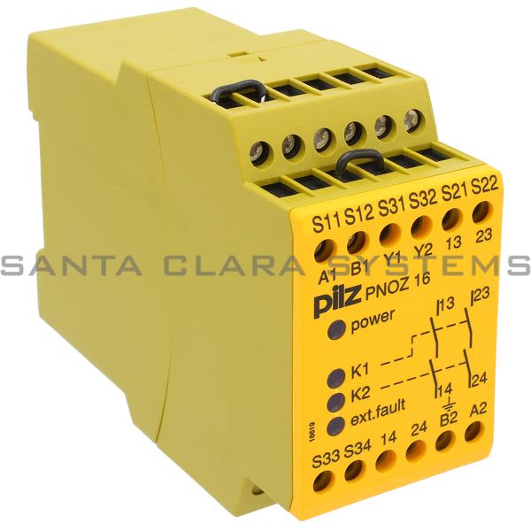 Pilz PNOZ16240VAC-24VDC2S-774067 Safety relay (standalone) Inputs: 1- / 2-channel wiring with detection of shorts across contacts Outputs: 2 N/O UB 240 V Product Image