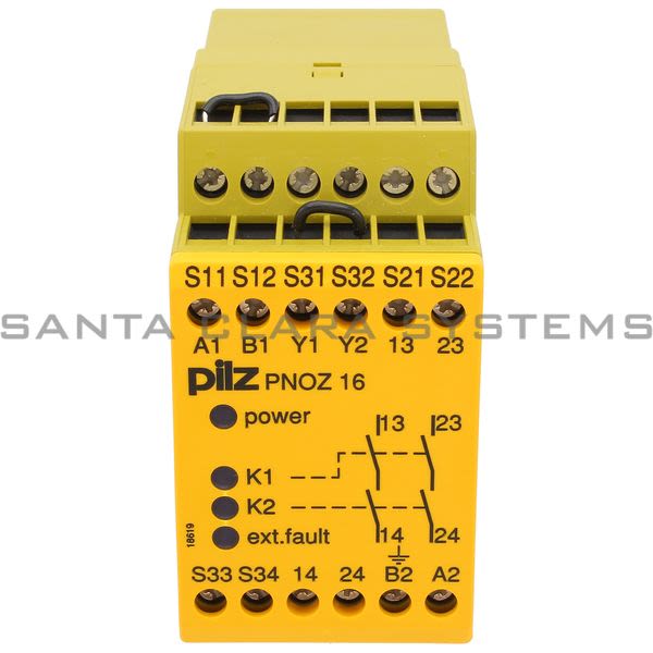 Pilz PNOZ16240VAC-24VDC2S-774067 Safety relay (standalone) Inputs: 1- / 2-channel wiring with detection of shorts across contacts Outputs: 2 N/O UB 240 V Product Image