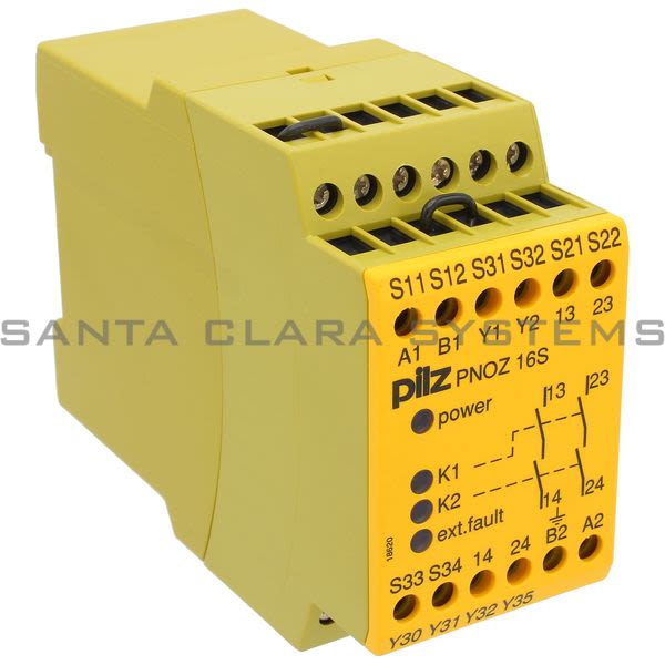 Pilz PNOZ16S110VAC24VDC2N-O2SO-774073 Safety relay (standalone) Inputs: 1- / 2-channel wiring with detection of shorts across contacts Outputs: 2 N/O, 2 semic Product Image