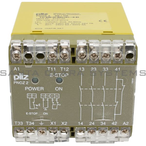 Pilz PNOZ23S-1O-475730 Safety Relay One Channel 110 VAC Product Image