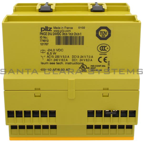 Pilz PNOZ2VJ24VDC3N-O1N-C2N-OT-774012 Safety relay (standalone) Inputs: 1-/2-channel wiring with/without detection of shorts across contacts. Outputs: 3 N/O, Product Image