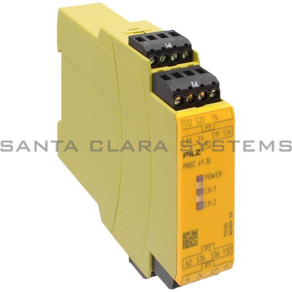 Pilz PNOZE1.1P24VDC2SO-774133 Safety relay (standalone) Inputs: 1-/2-channel wiring with/without detection of shorts across contacts Outputs: 2 safety Product Image