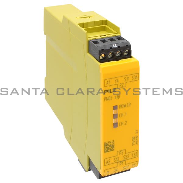 Pilz PNOZE1P24VDC2SO-774130 Safety relay (standalone) Inputs: 1-/2-channel wiring with/without detection of shorts across contacts Outputs: 2 safety Product Image