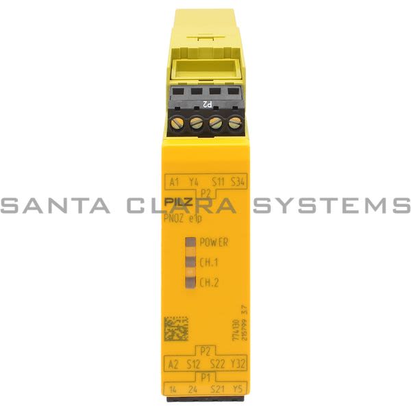 Pilz PNOZE1P24VDC2SO-774130 Safety relay (standalone) Inputs: 1-/2-channel wiring with/without detection of shorts across contacts Outputs: 2 safety Product Image