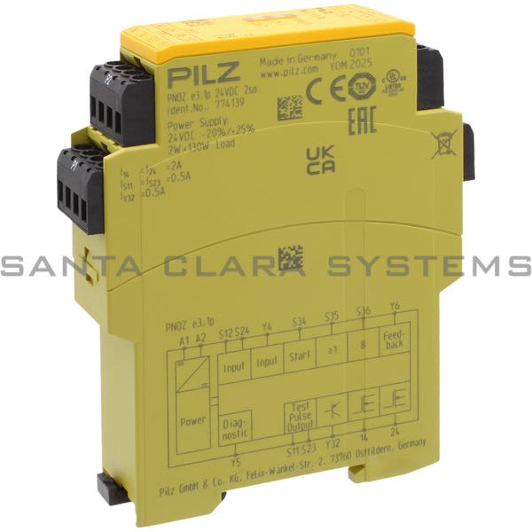 Pilz PNOZE3.1P24VDC2SO-774139 Safety relay (standalone) Inputs: 2-channel wiring with/without detection of shorts across contacts (PSEN 2.1p/2.2p) Out Product Image