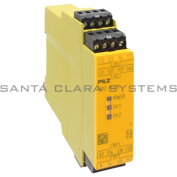 Pilz PNOZE5.13P24VDC2SO-774191 Safety relay (standalone) Inputs: 1-/2-channel wiring without detection of shorts across contacts Outputs: 2 safety outp Product Image