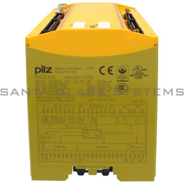Pilz PNOZM1P-773100 Configurable safety system  base module expandable, 20 safe digital inputs, 4 safe semiconductor outputs, 2 safe relay o Product Image