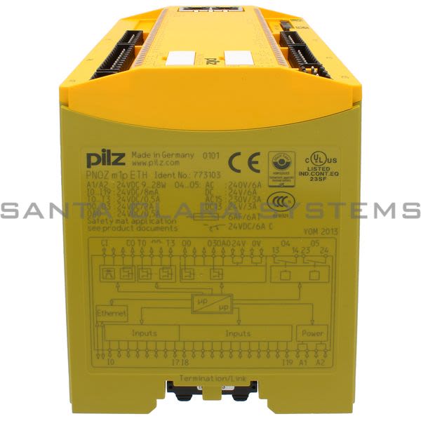 Pilz PNOZM1PETH-773103 Configurable safety system  base module expandable, communication interface Modbus/TCP, 20 safe. Product Image