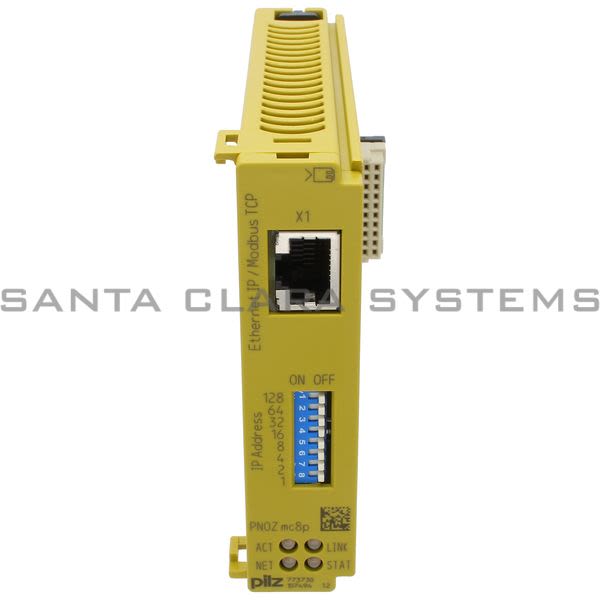 Pilz PNOZMC8P-773730 Configurable safety system  expansion module Communication interface Ethernet/IP, Modbus TCP. Product Image