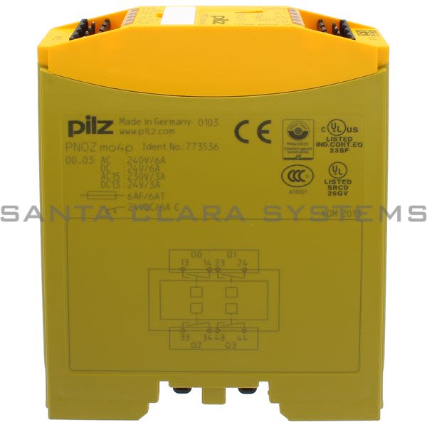 Pilz PNOZMO4P4N-O-773536 Configurable safety system  expansion module 4 safe relay outputs. Product Image