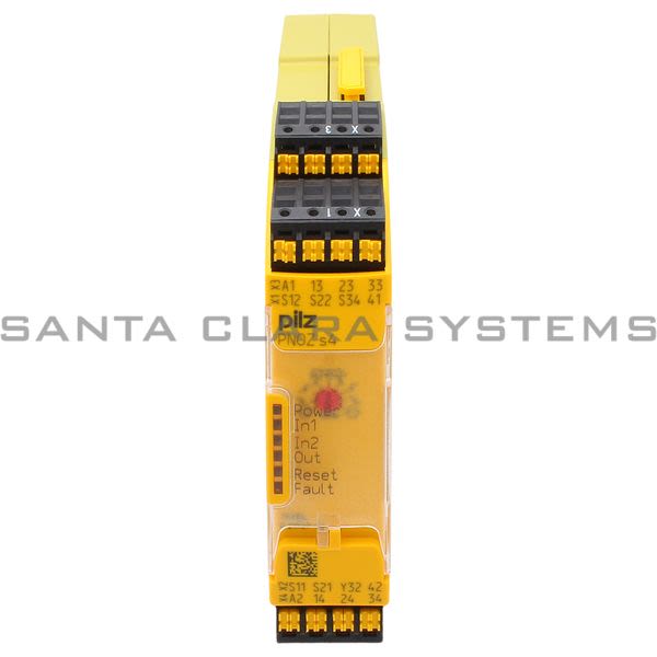 Pilz PNOZS4C24VDC3N-O1N-C-751104 Safety relay (standalone) Inputs: 1-/2-channel wiring with/without detection of shorts across contacts Outputs: 3 N/O, 1 Product Image