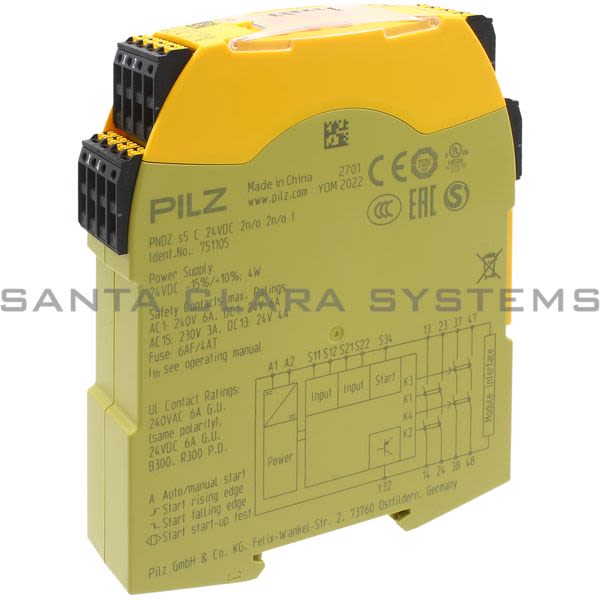 Pilz PNOZS5C24VDC2N-O2N-OT-751105 Safety Relay | Standalone Product Image