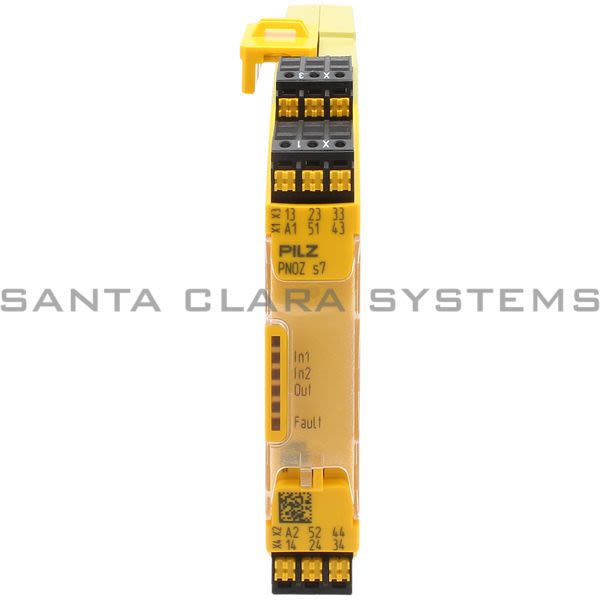 Pilz PNOZS7C24VDC4N-O1N-C-751107 Safety relay (standalone) Outputs: 4 N/O, 1 N/C. UB 24 V DC, width: 17.5 mm, Plug-in spring-loaded terminals. Contact bl Product Image