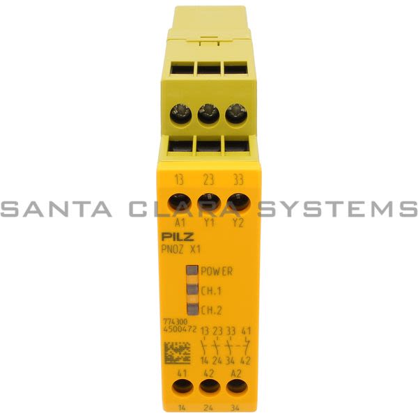 Pilz PNOZX124VAC-DC3N-O1N-C-774300 Safety relay (standalone) Inputs: Single-channel wiring Outputs: 3 N/O, 1 N/C UB 24 V AC/DC, width: 22.5 mm, plug-in ter Product Image
