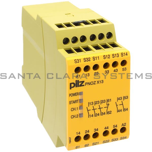 Pilz PNOZX1324VDC5N-O1N-C-774549 Safety relay (standalone) Inputs: 1-/2-channel wiring with/without detection of shorts across contacts Outputs: 5 N/O, 1 Product Image