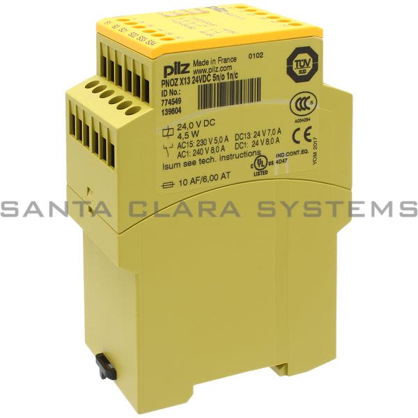 Pilz PNOZX1324VDC5N-O1N-C-774549 Safety relay (standalone) Inputs: 1-/2-channel wiring with/without detection of shorts across contacts Outputs: 5 N/O, 1 Product Image